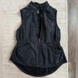 BIT AND BRIDLE black zip vest